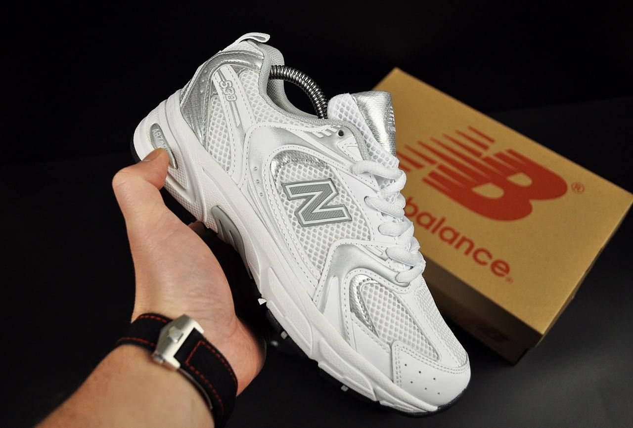 Женские Кроссовки New Balance Белые Кожаные Кроссовки Нью Баланс