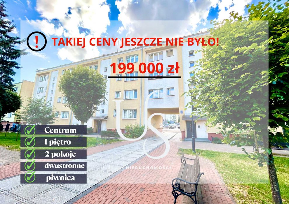 Mieszkanie z POTENCJAŁEM - Centrum - 1 piętro - 2 pokoje