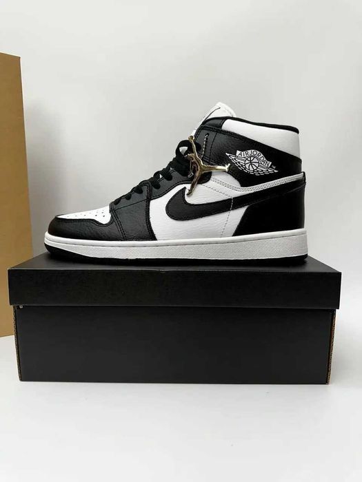 Nike Air Jordan 1 (black / white) кросівки чоловічі Найк Еір Джордан