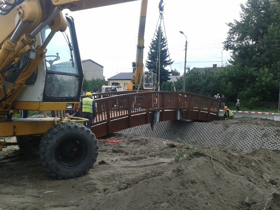 Usługi ziemne koparką ziemno-budowlane koparką obrotową