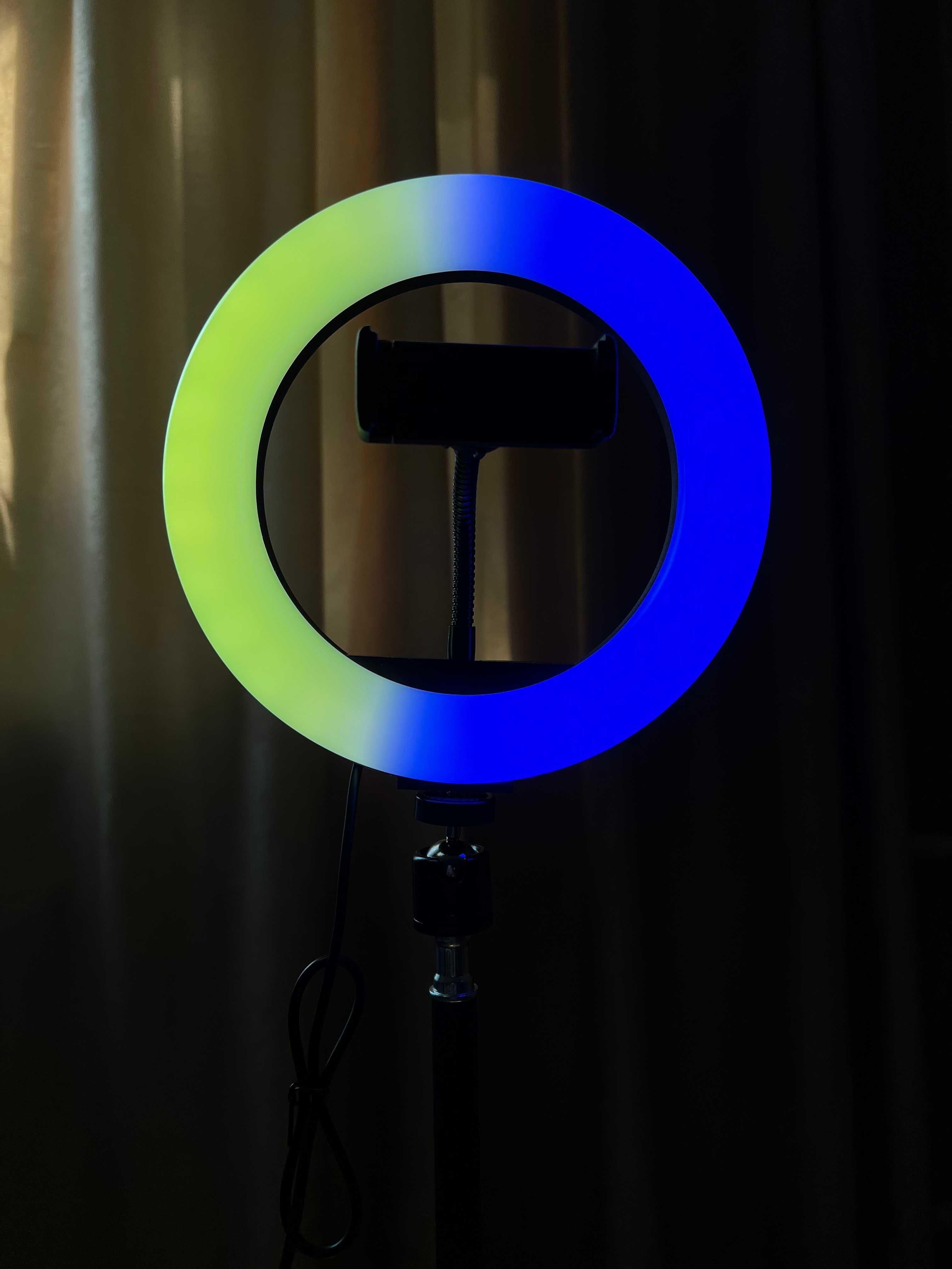 Светодиодная кольцевая лампа RGB 20 см LED кольцевая селфи-лампа
