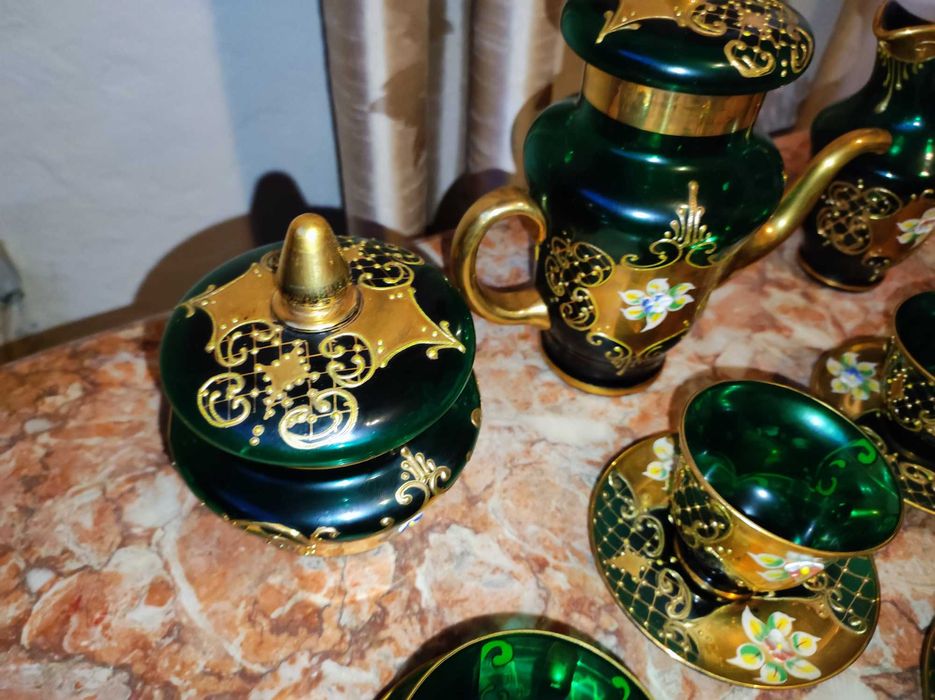 Serviço de Chá de cristal Murano