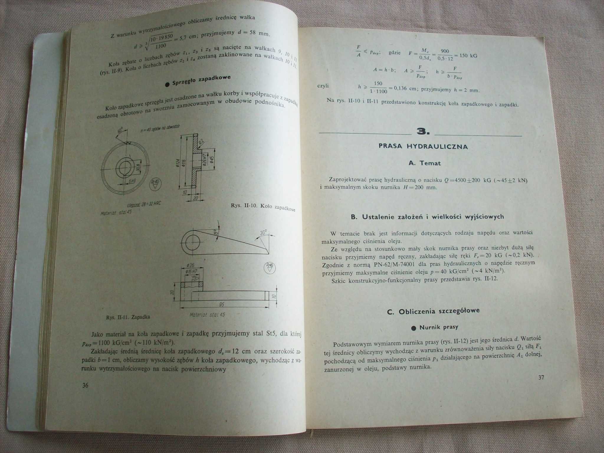 Ćwiczenia konstrukcyjne z maszyn i urządzeń rolniczych, 1974.