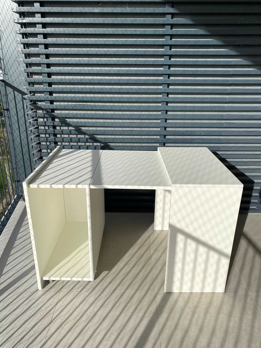 Mesa extensível madeira branca lacada - Nova
