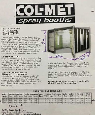 Col-Met Spray booths USA