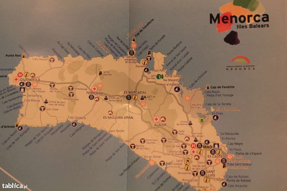 Majorka-Menorka-Ibiza-Formentera-Hiszpania-Baleary mapa-696