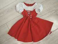 Suknia 110 sukienka czerwony kapturek na bal