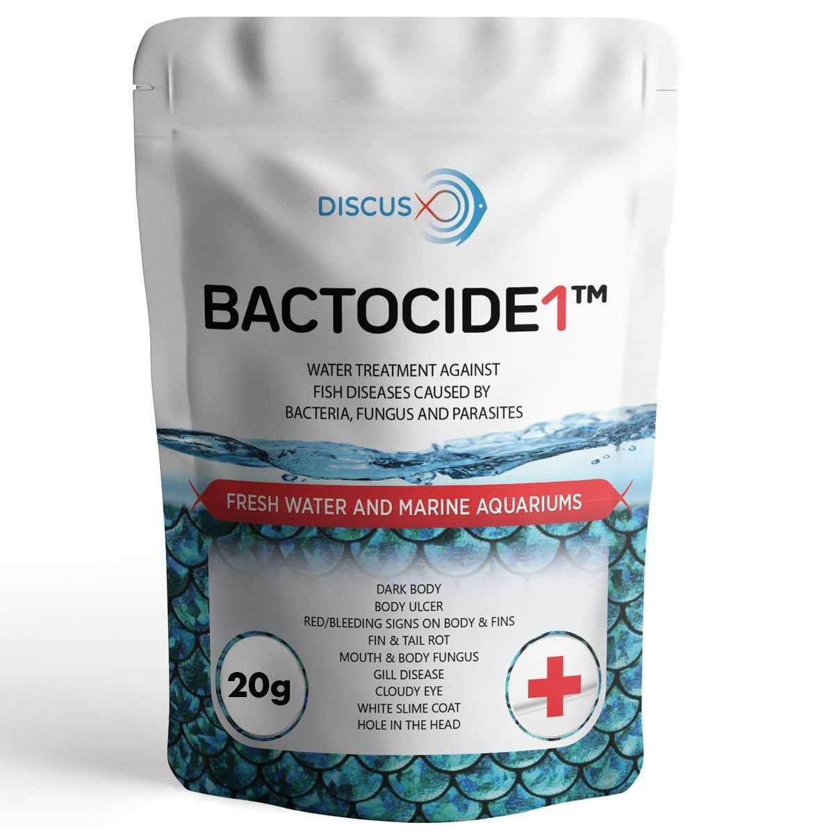 DiscusX - Bactocide 1, preparat dla ryb akwaryjnych, lek dla ryb, 20 g