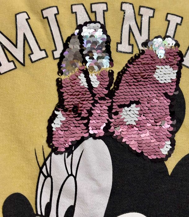Minnie MOUSE, MYSZKA MINNIE sukienka bluza CEKINY interaktywne