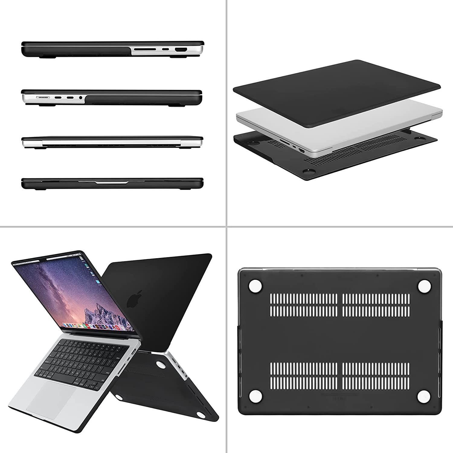 Чехол STR Soft Touch Matte Black для MacBook Pro 14" (M1 | M2 | M3)