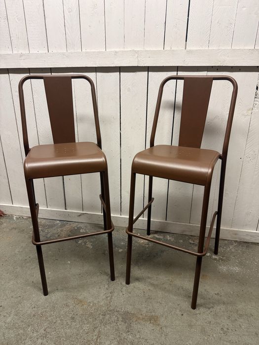 Cadeiras altas de bar em ferro vintage