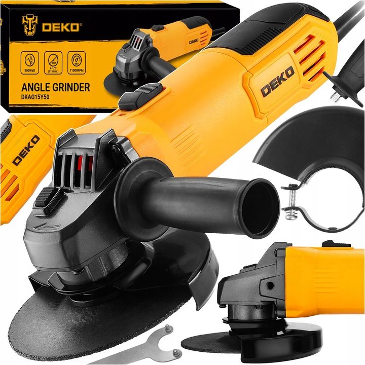 Szlifierka Kątowa Kątówka 500w 115mm Mocna Osłona Tarczy Deko