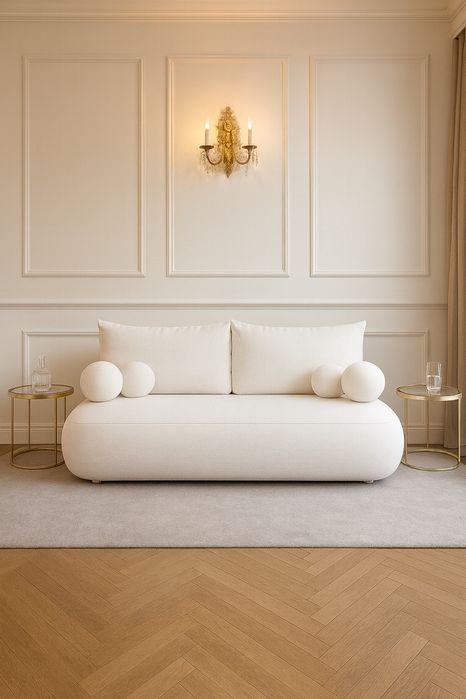 Kanapa Rozkładana Boucle Pod wymiar Tkaniny do wyboru