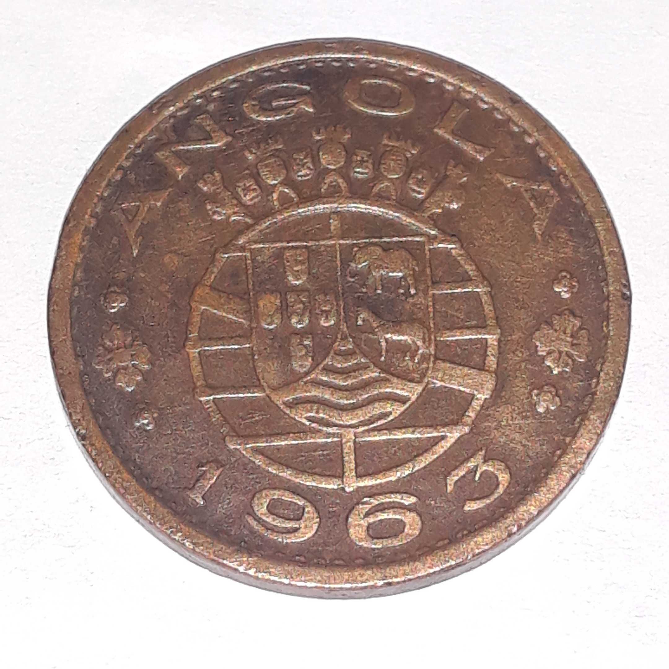 Moeda Angola 1 Escudo 1963 Bronze Ex-Colónia Portugal