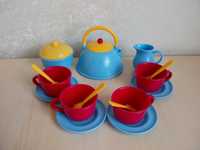 Сервиз детский игрушечный чайный набор посуды для детей кукольный