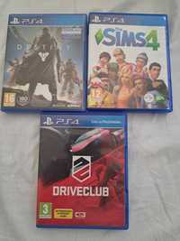 3 gry na PS4 - Sims 4 - Destiny - Driveclub