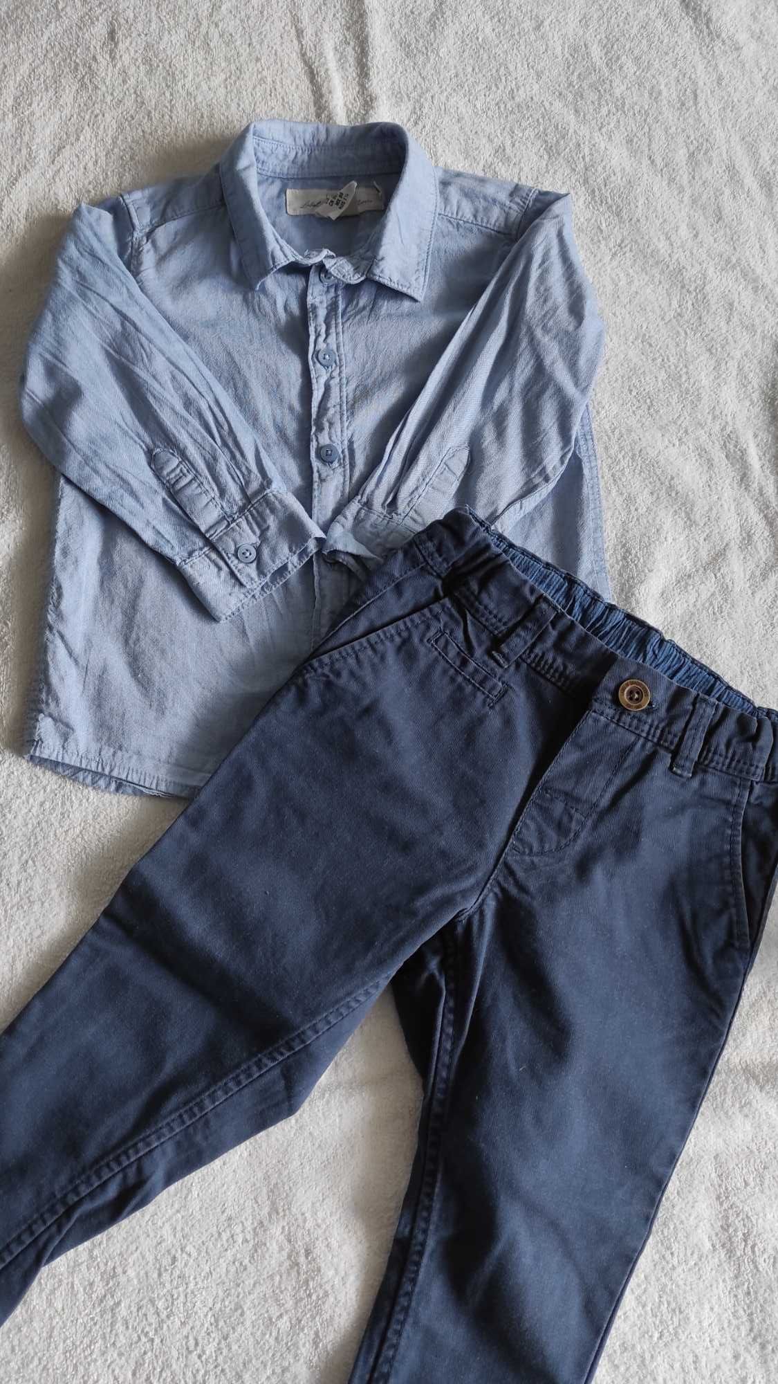 Elegancki zestaw dla chłopca koszula i spodnie r. 86 H&M
