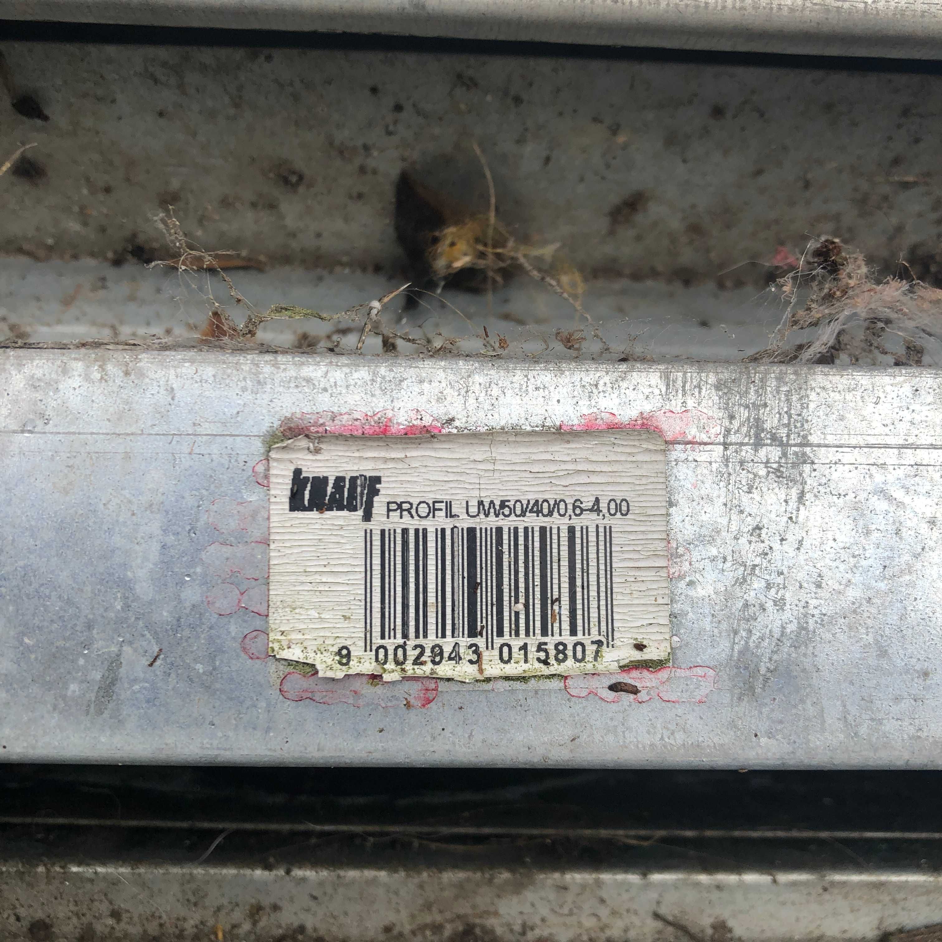 Profile aluminiowe Knauf UW 50x40 4 metry - 9 sztuk