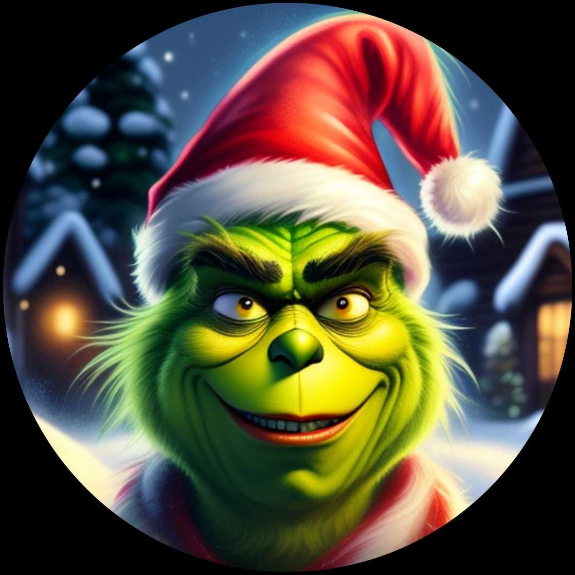 Opłatek na tort Urodziny Grinch