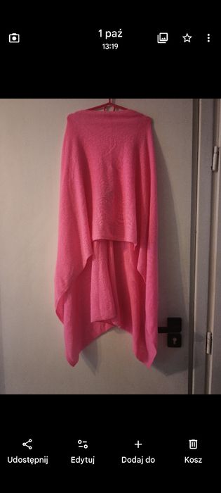 Ponczo 100 procent kaszmir firma Claudia Nichole