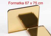 PLEXI 3mm ZŁOTE LUSTRO 75x67 cm formatka pleksa pleksi złota PMMA