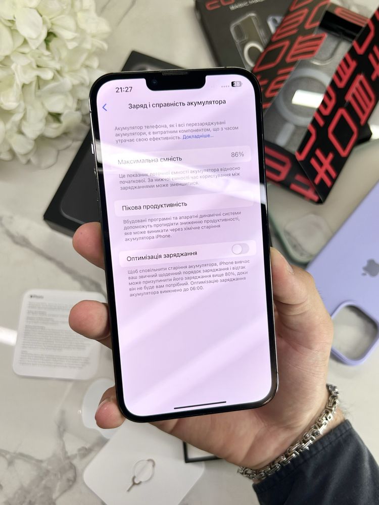 Стан Нового iPhone 13 Pro Max (Магазин Гарантія) 86%АКБ 128GB Уцінка!