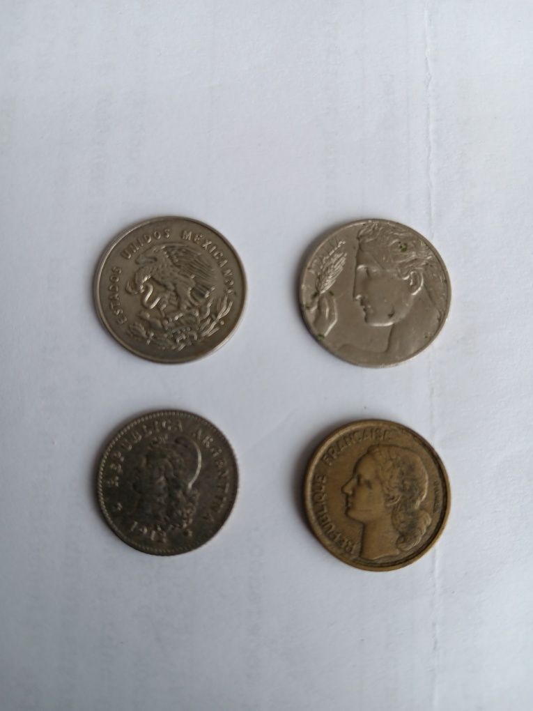 6 moedas de diversos países. 1912/22/50 /55/78