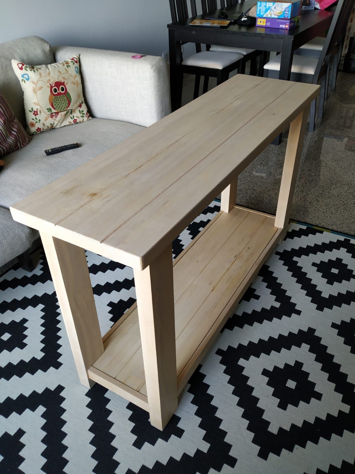 Ikea Rekarne - Mesa de apoio/bancada/estante em pinho maciço