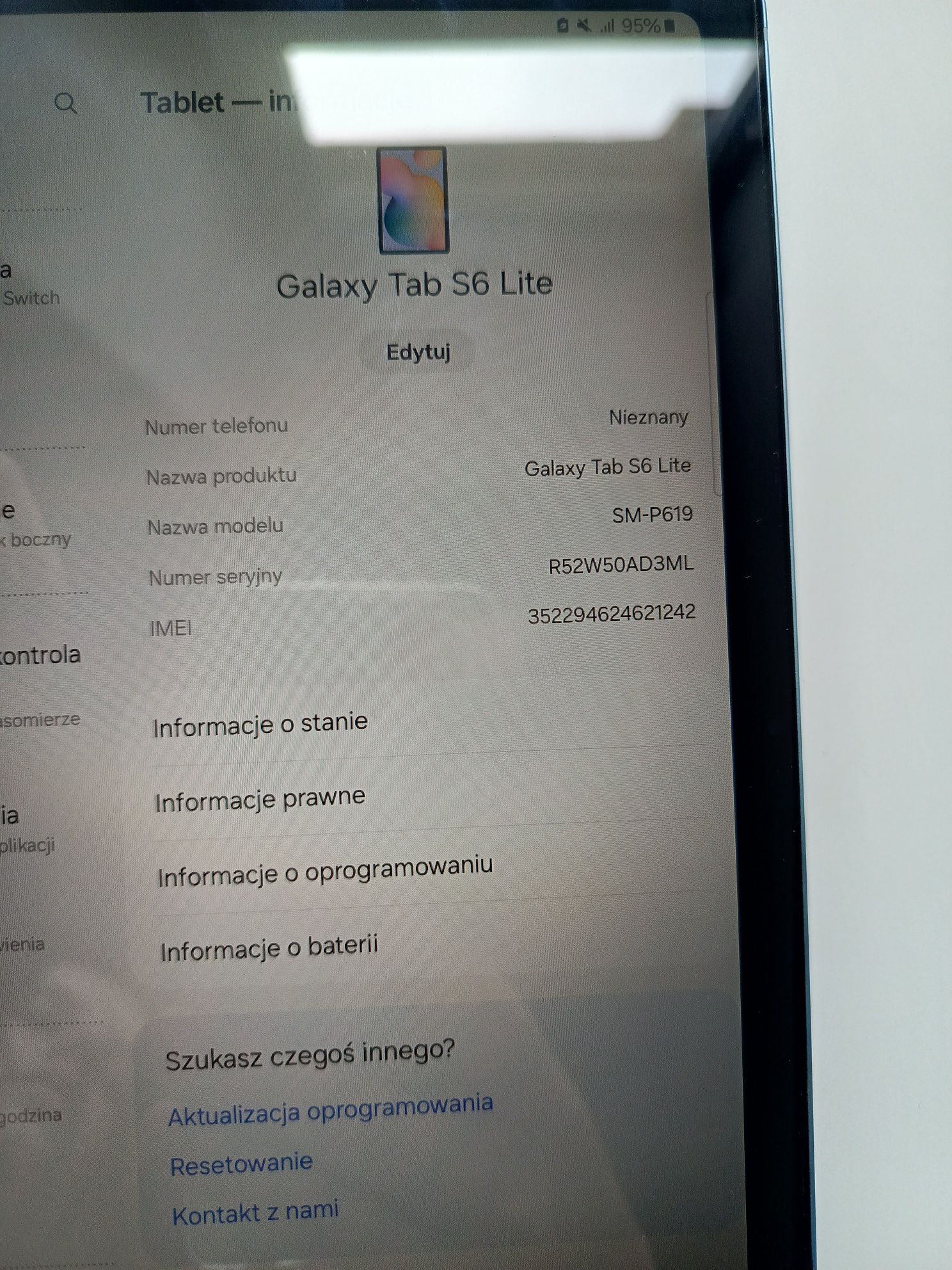 Tablet Samsung Galaxy Tab S6 Lite  z modemem LTE i penem