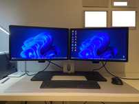 Dwa monitory Dell p2214Hb + oryginalny dual stand