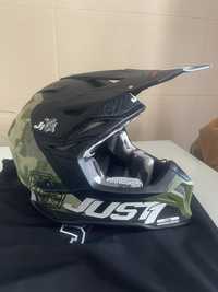 Capacete Just1 J39 Kinetic Camo - verde/Preto Mate