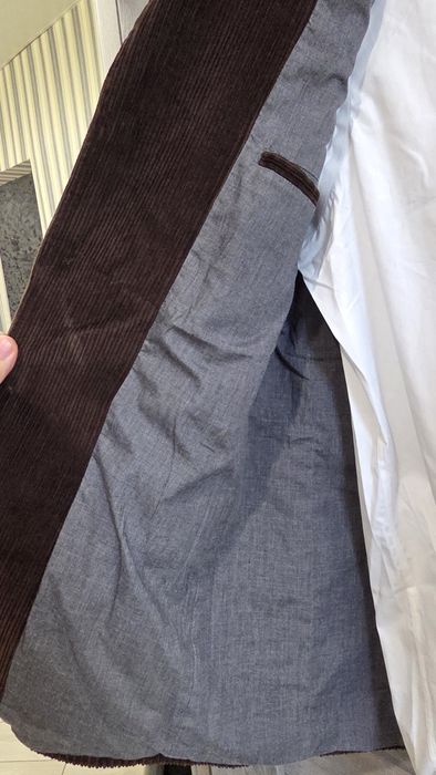 Вінтажний Вельветовий Блейзер M&S Blue Harbour – Хлястик на спині!