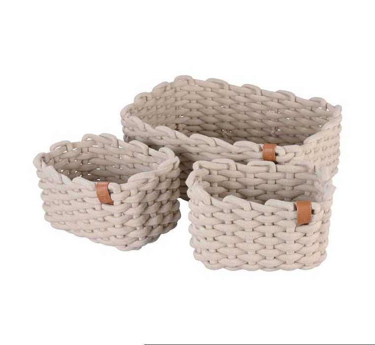 Набір кошиків для зберігання з бавовни Livarno Home Австрія з 3 шт