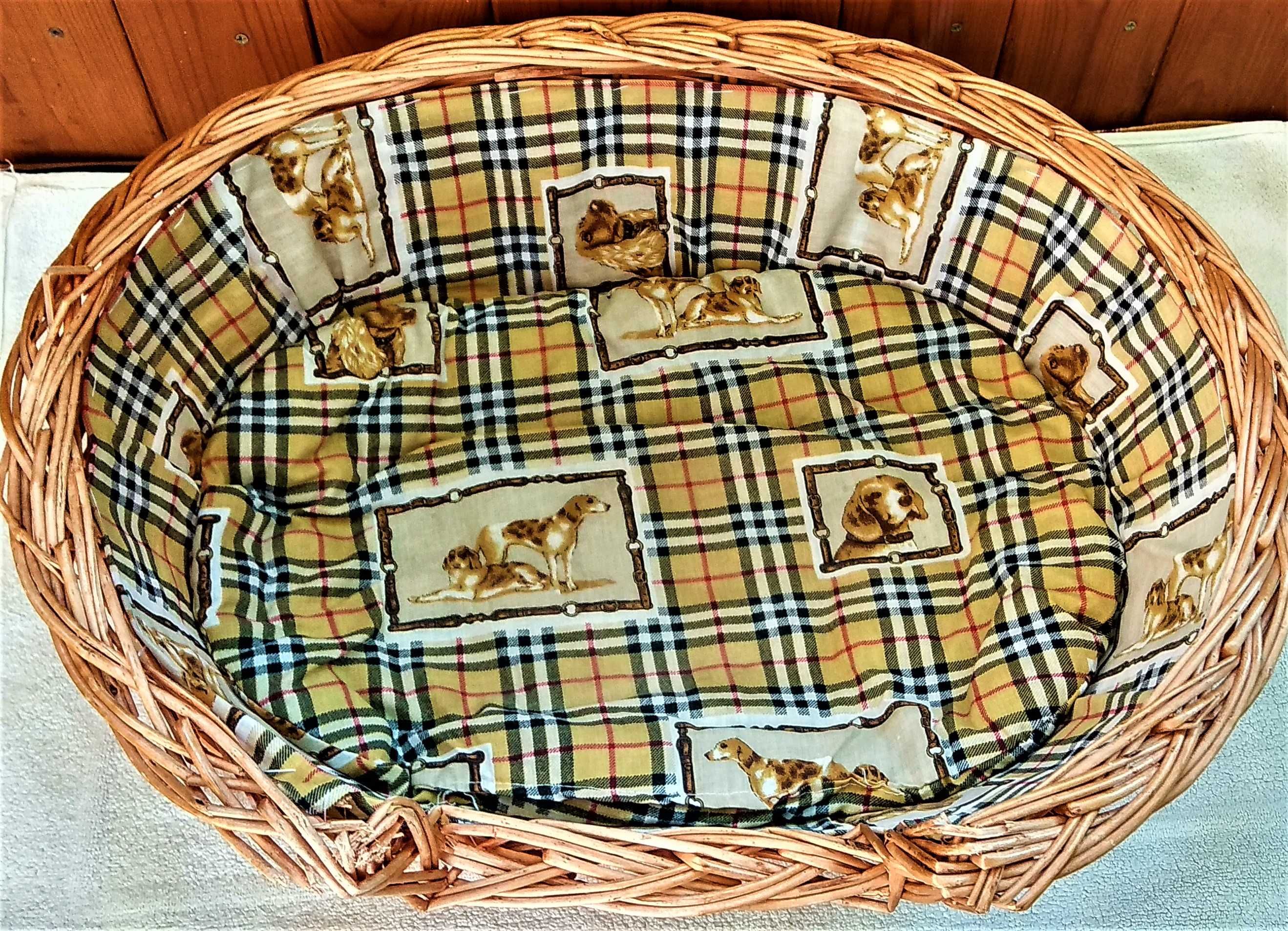 Плетёный лежак корзина для животных . подушка