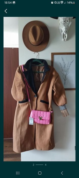 Płaszcz flauszowy wiosna-jesień