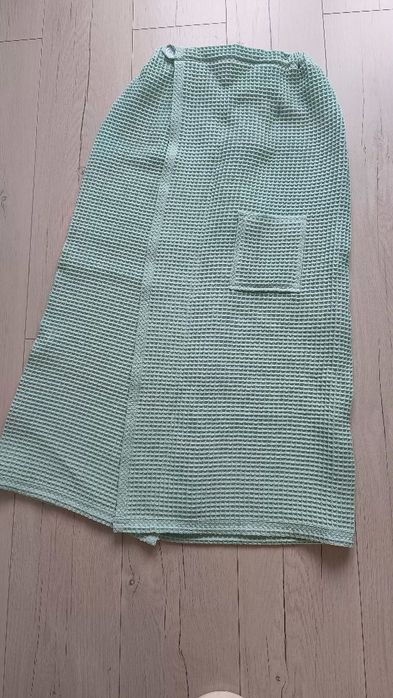 Kilt pareo damskie do sauny kolor miętowy