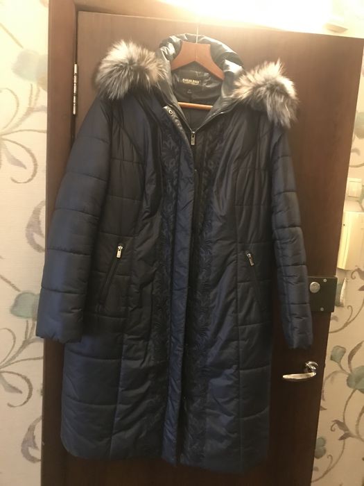 Пальто зимнее, утепление 50% верблюжья шерсть, 54 размер