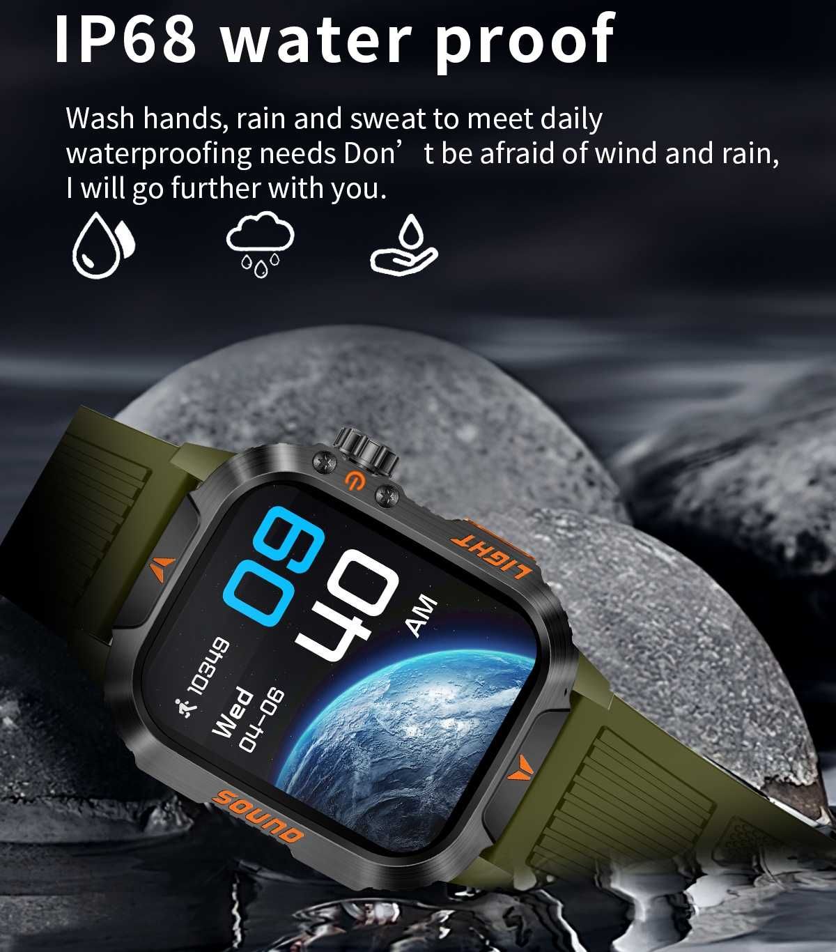 Смарт часы. LIGE HT26. NFC. Compass. Barometr. LED-фонарик.