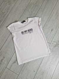 Plny lala biały tshirt t-shirt z nadrukiem be my hero XXS