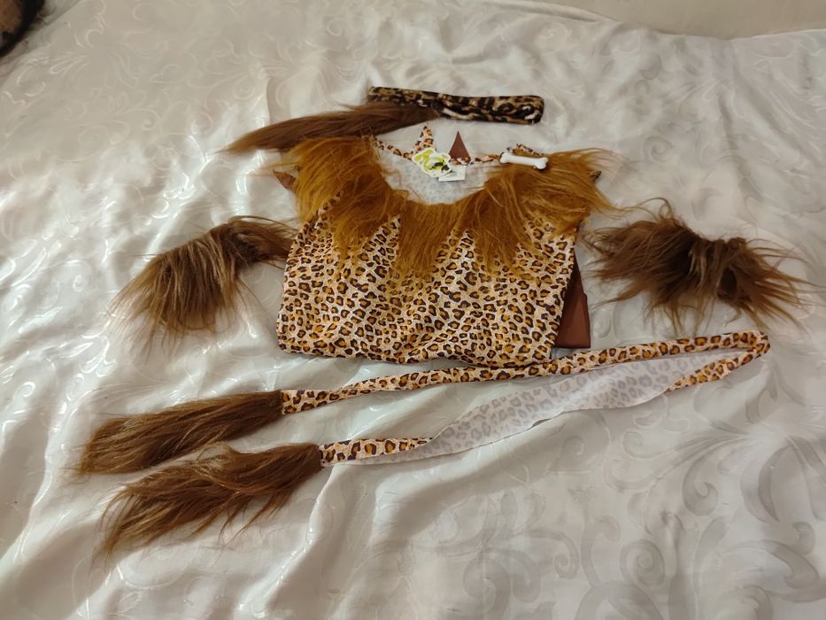 Strój przebranie kobieta jaskiniowiec Flinston 4 części roz.S-L