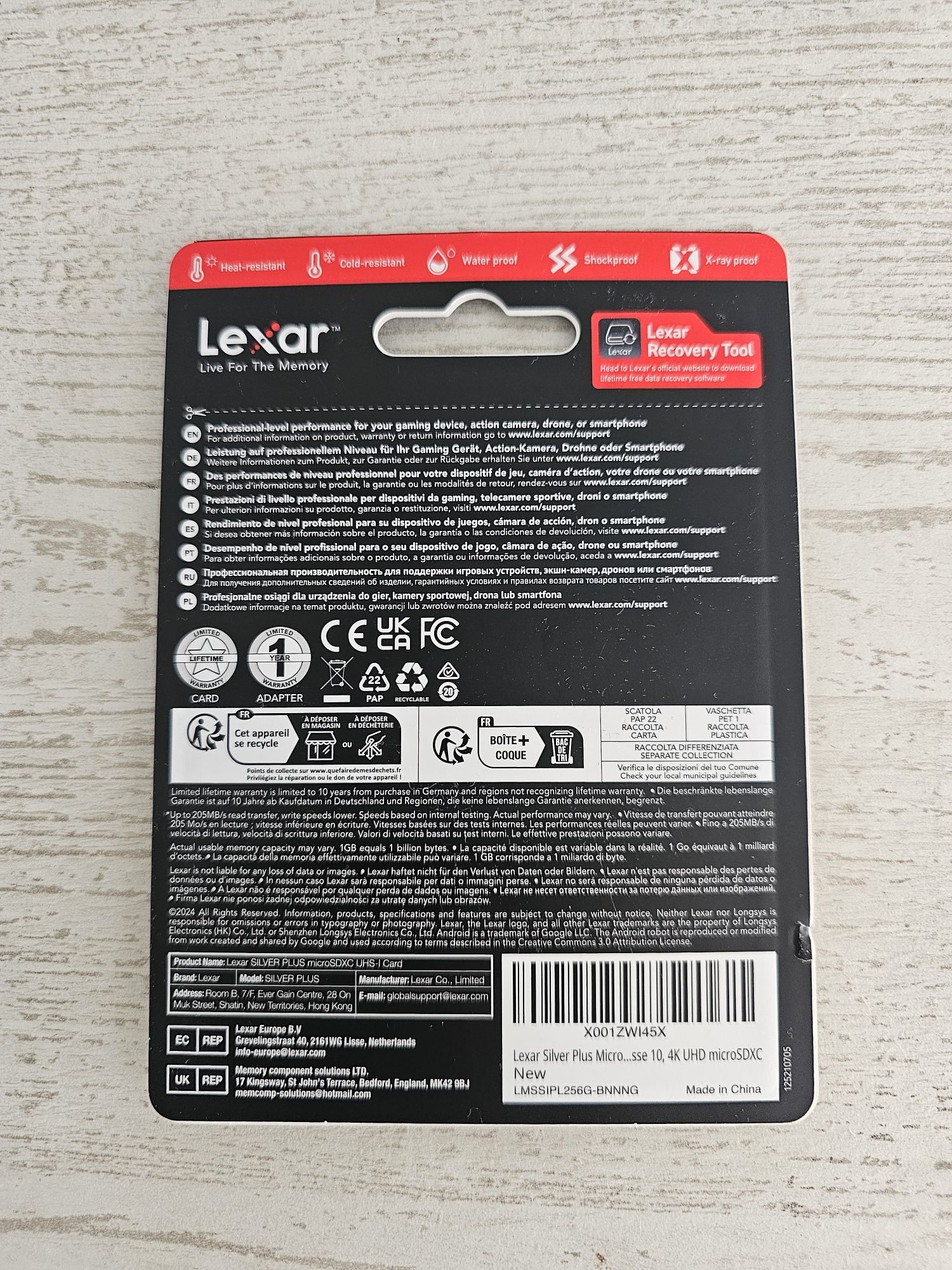 Lexar 256GB microSDXC Silver Plus