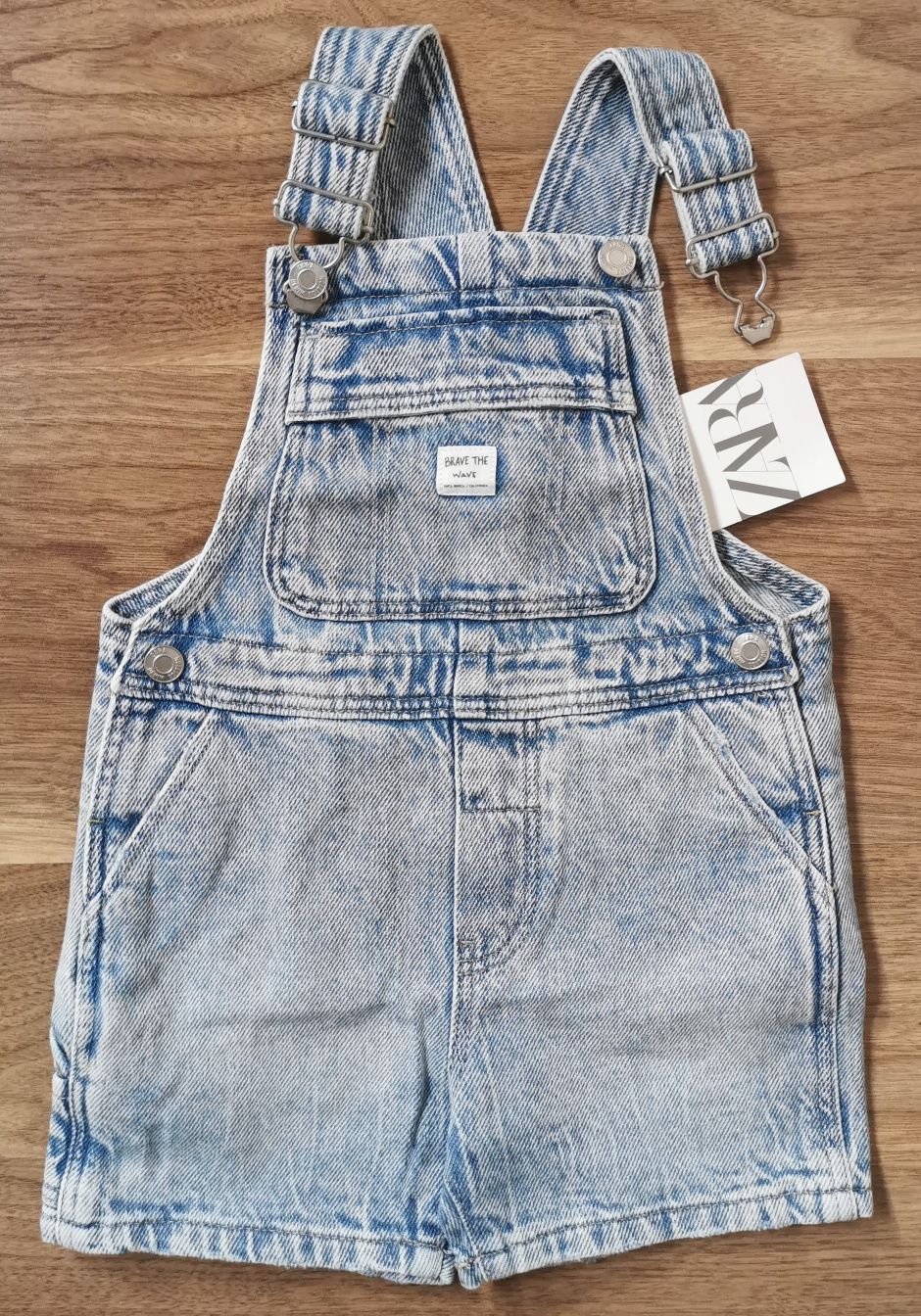 Zara spodenki ogrodniczki jeansowe roz. 80