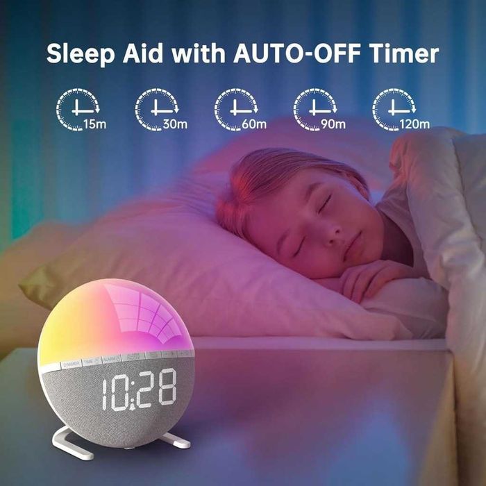 Wake-up light alarm zegar budzik głośnik usb symulacja wschodu słońca