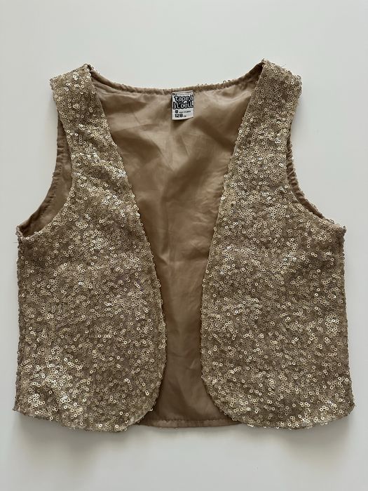 Złota cekinowa kamizelka Tape a l'oeil 128
