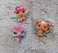Littlest Pet Shop Podniebne Wróżki 3 figurki zwierzaki ze skrzydłami