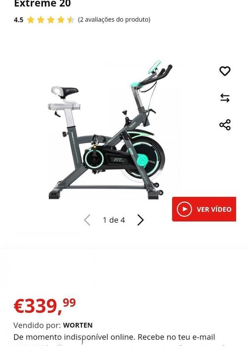 Bicicleta Estática Spinning Extreme 20 RPM como nova NÃO ENVIO