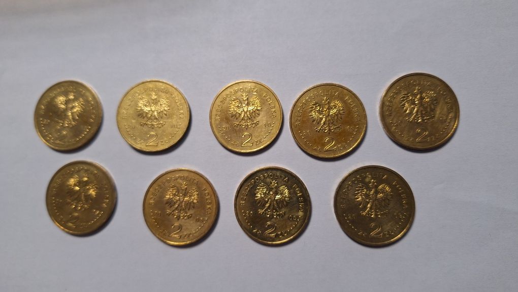 Kolekcja monet 2 zł. Od 2005 do 2011