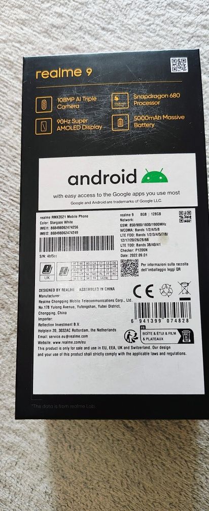 Realme 9 smartfon