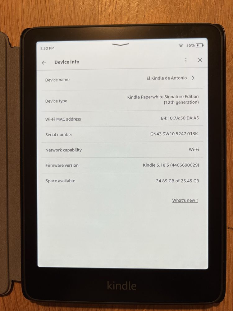 Kindle Paperwhite Signature Ed. (12. Geração) 32GB, com capa original