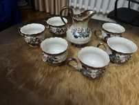 Фарфоровый кофейный сервиз с лепниной, кавовий сервіз